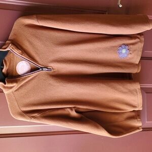 Life is Good brown 1/4 zip 2 side pockets Daisy Sz Medium